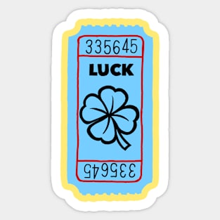 Luck Ticket Sticker